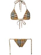 Burberry Vintage Check Triangle Bikini - Brown