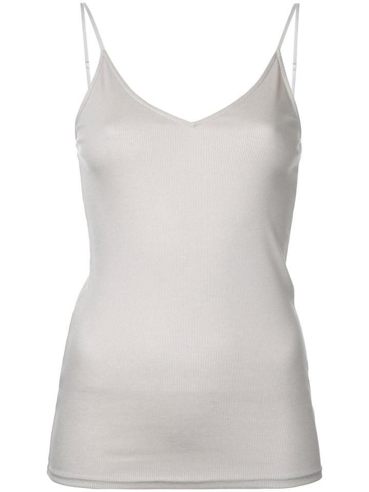 H Beauty & Youth V Neck Cami Top, Women's, Brown, Lyocell/cotton