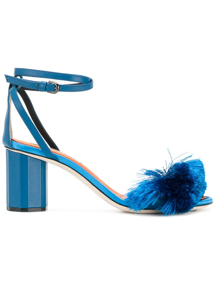 Marco De Vincenzo Fringed Sandals - Blue