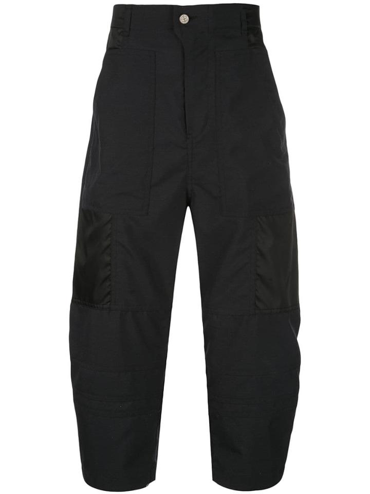 Julien David Balloon Leg Cargo Trousers - Black