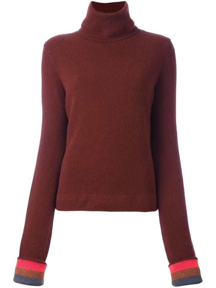 Paul Smith Cashmere Roll Neck Jumper, Women's, Size: Medium, Red, Cashmere