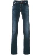 Jacob Cohen Contrast Seam Slim-fit Jeans - Blue