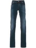 Jacob Cohen Contrast Seam Slim-fit Jeans - Blue