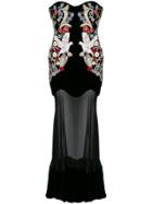 Alexander Mcqueen Medieval Embroidered Gown - Black
