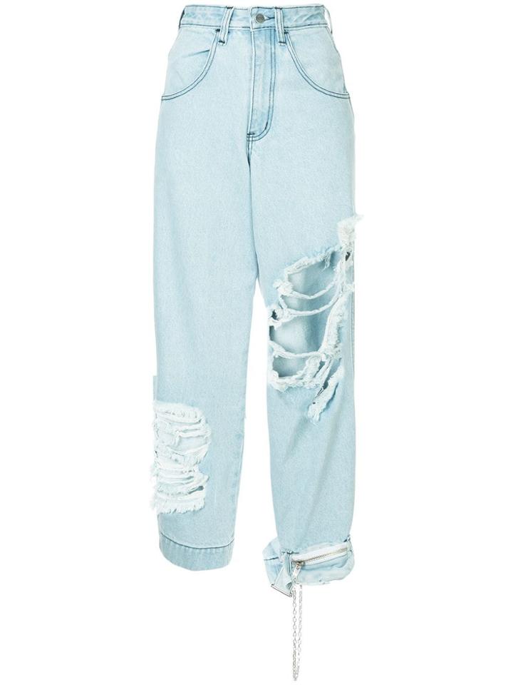 Pony Stone Cropped Jeans - Blue