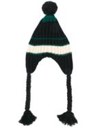 Marni Knitted Pom Pom Hat - Black