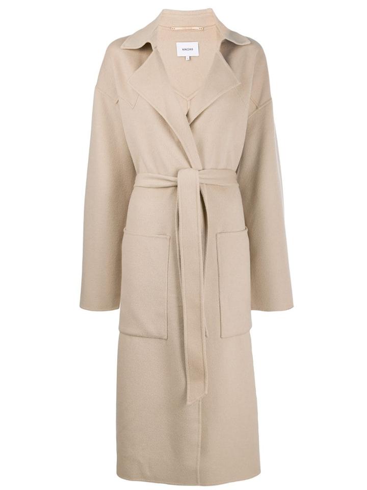 Nanushka Belted Coat - Neutrals