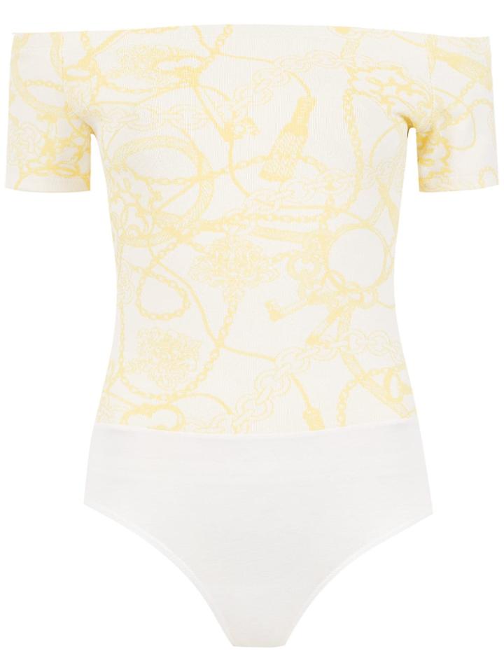 Tufi Duek Off The Shoulder Top - Yellow & Orange