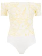 Tufi Duek Off The Shoulder Top - Yellow & Orange