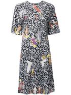 Theatre Products Multiple Prints T-shirt Dress, Women's, Black, Tencel