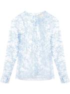 Ports 1961 Blouse With Lace Panels - Blue
