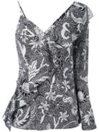 Diane Von Furstenberg - Asymmetric Ruffle Front Blouse - Women - Silk - 6, Black, Silk
