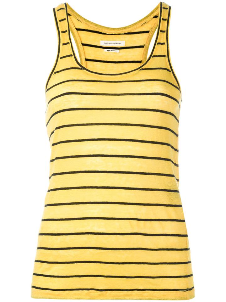 Isabel Marant Étoile Striped Vest Top, Women's, Size: Xs, Yellow/orange, Cotton/linen/flax