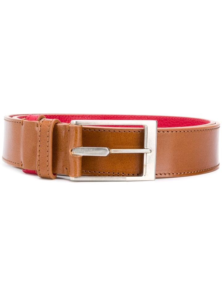 Maison Margiela Smooth Buckle Belt - Brown