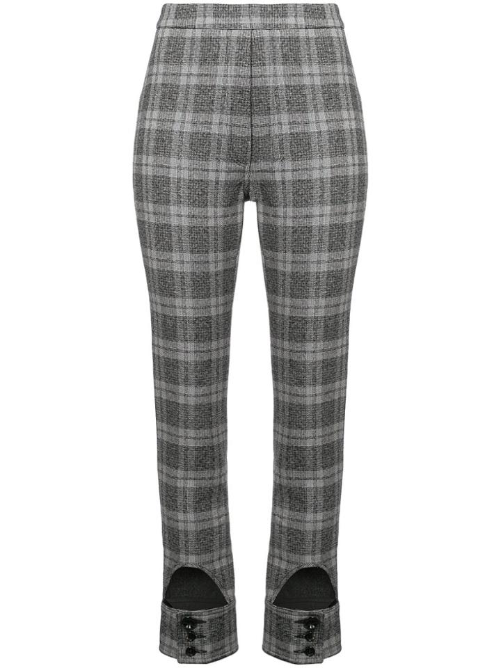 Ellery Checked High Waist Trousers - Black