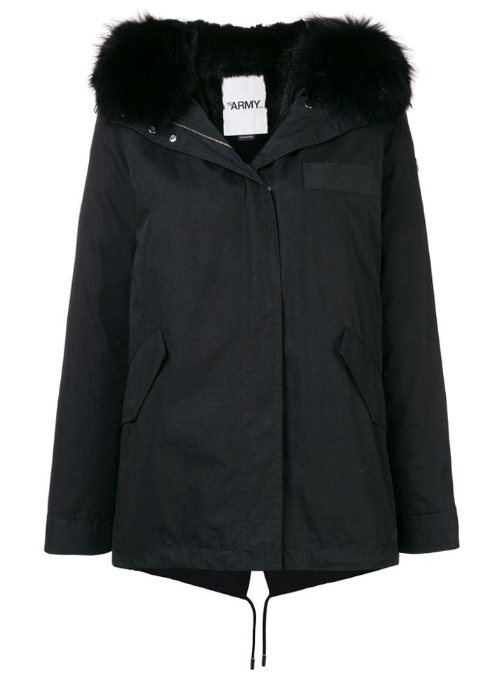 Yves Salomon Army Short Parka - Black