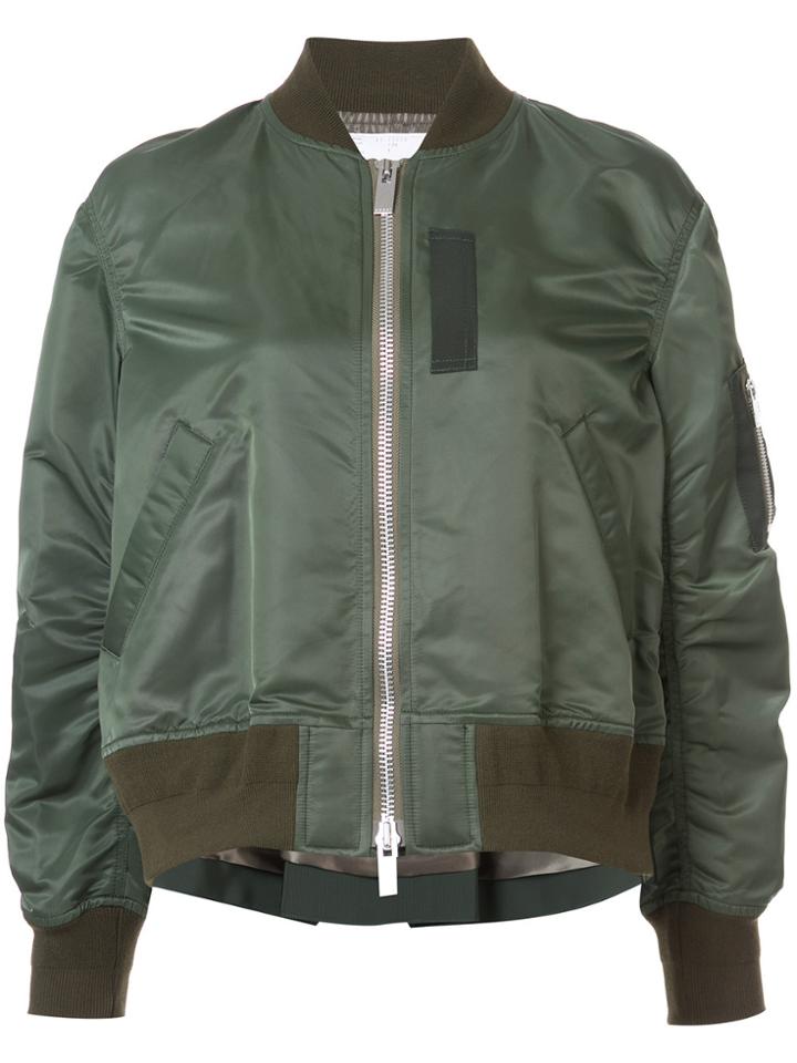 Sacai Bomber With Cape Back - Green