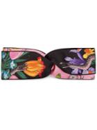 Gucci - Flora Snake Print Headband - Women - Silk/cotton/polyester/viscose - One Size, Black, Silk/cotton/polyester/viscose