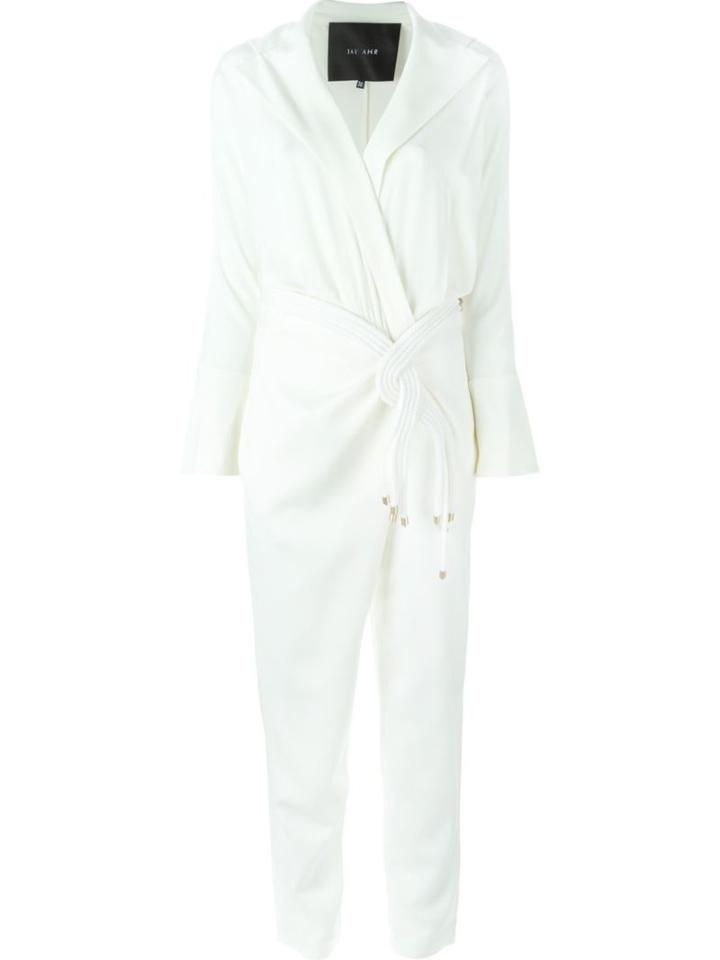 Jay Ahr Rope Detail Jumpsuit, Women's, Size: 40, White, Silk/nylon/wool