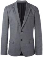 Ami Alexandre Mattiussi Lined 2 Button Jacket, Size: 48, Grey, Cotton/acetate/wool