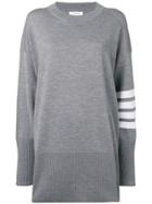 Thom Browne 4-bar Oversized Pullover - Grey
