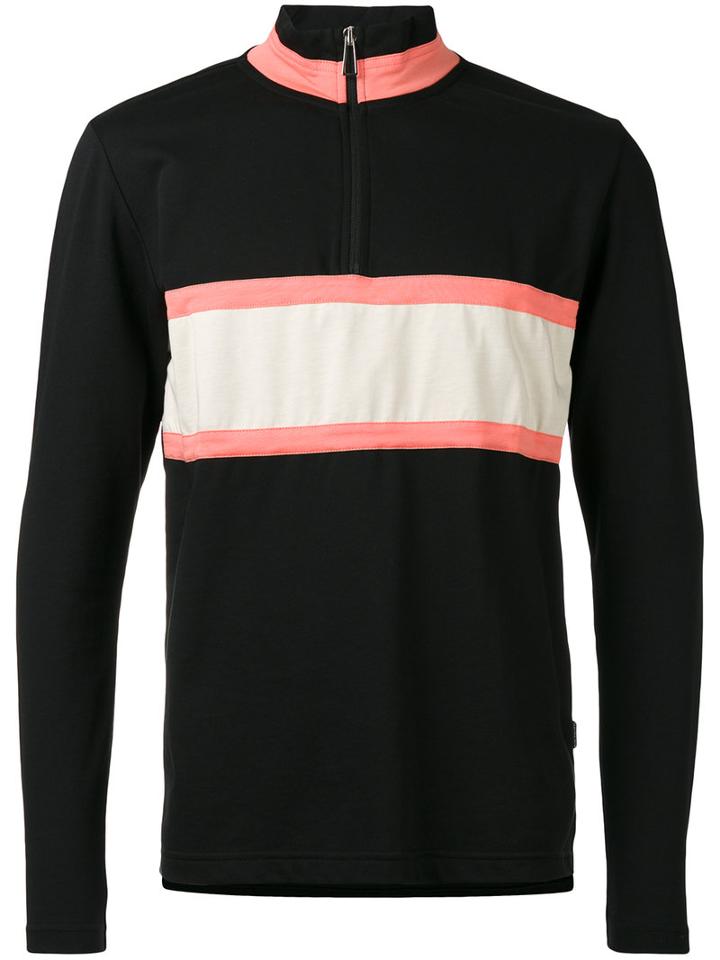 Ps By Paul Smith Panel Zip Placket Top, Men's, Size: Xl, Black, Cotton