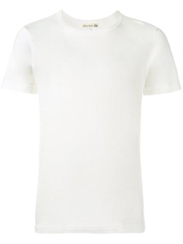 Merz B. Schwanen Round Neck Cotton T-shirt - White