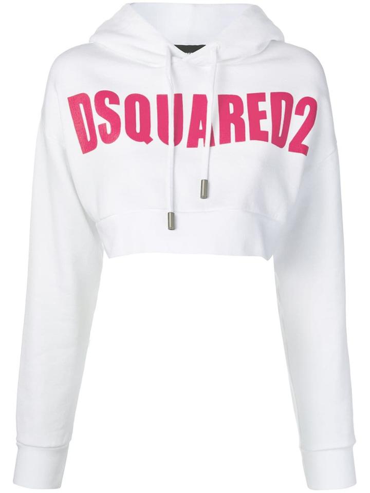 Dsquared2 Logo Hoodie - White