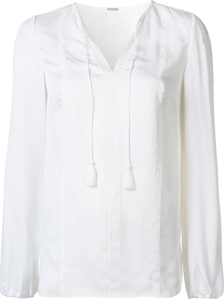 Elie Tahari Tassel Detail Blouse
