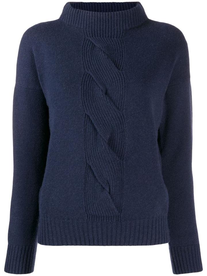 D.exterior Cable Knit Detail Jumper - Blue