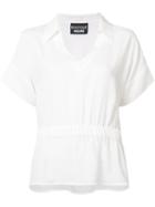 Boutique Moschino Elasticated Waist Shirt, Women's, Size: 42, White, Silk/rayon