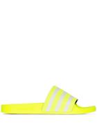 Adidas Adilette Striped Slides - Yellow