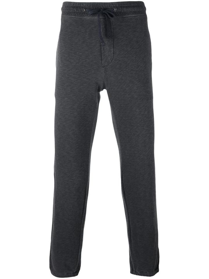 James Perse Drawstring Track Pants, Men's, Size: 0, Grey, Supima Cotton