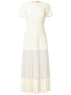 Alexander Mcqueen Pleated Long Length Dress - White