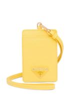 Prada Saffiano Badge Holder - Yellow