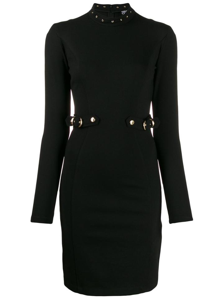 Versace Jeans Couture Buckle Waist Short Dress - Black