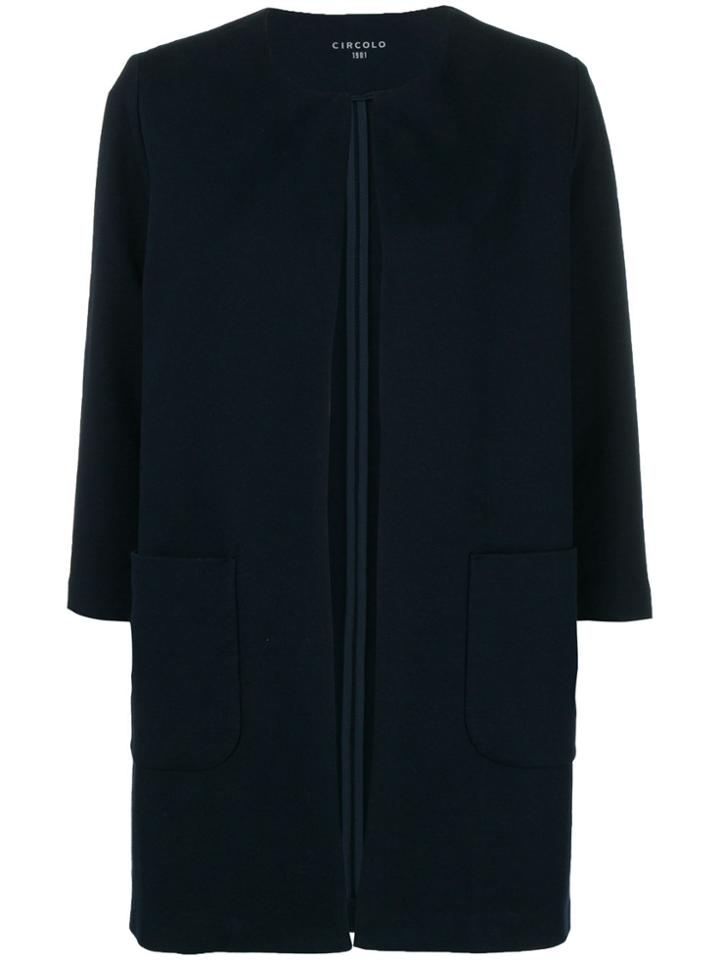 Circolo 1901 Single-breasted Coat - Blue