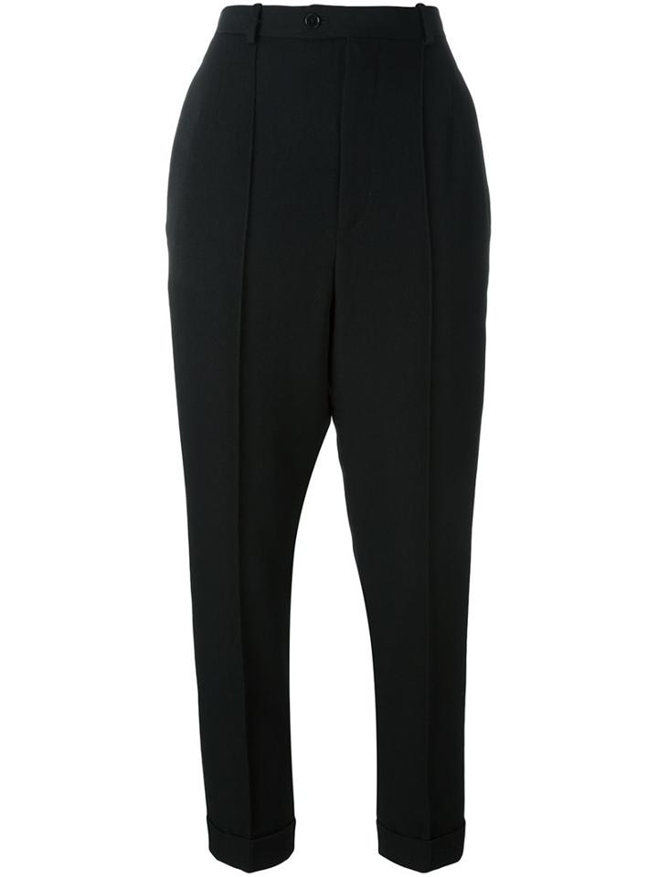 Isabel Marant 'katja' Tapered Trousers, Women's, Size: 40, Black, Wool/cotton/viscose/polyester