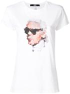 Karl Lagerfeld Karl Pixelated-print T-shirt - White