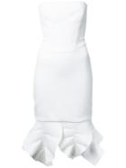 Christopher Esber 'redux' Ruffle Leaf Mini Dress, Women's, Size: 6, White, Polyester/spandex/elastane