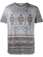Valentino Geometric Print T-shirt, Men's, Size: Small, Grey, Cotton