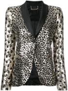 Philipp Plein Leopard Print Jacket - Black