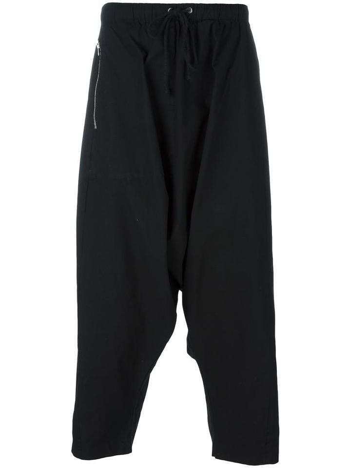 Lost & Found Rooms Diagonal Fly Trousers, Men's, Size: Small, Black, Cotton/spandex/elastane