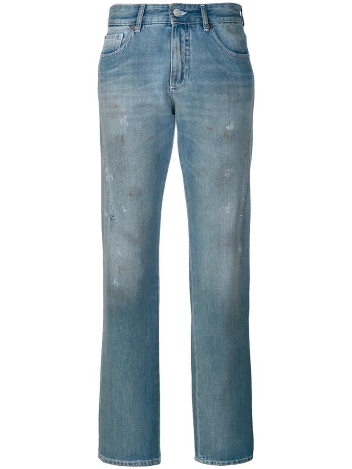 Mm6 Maison Margiela Dirt Effect Jeans - Blue