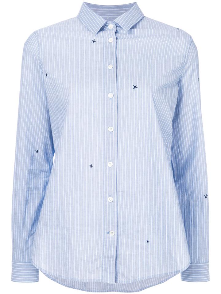 Closed Stripe Button Shirt - Blue