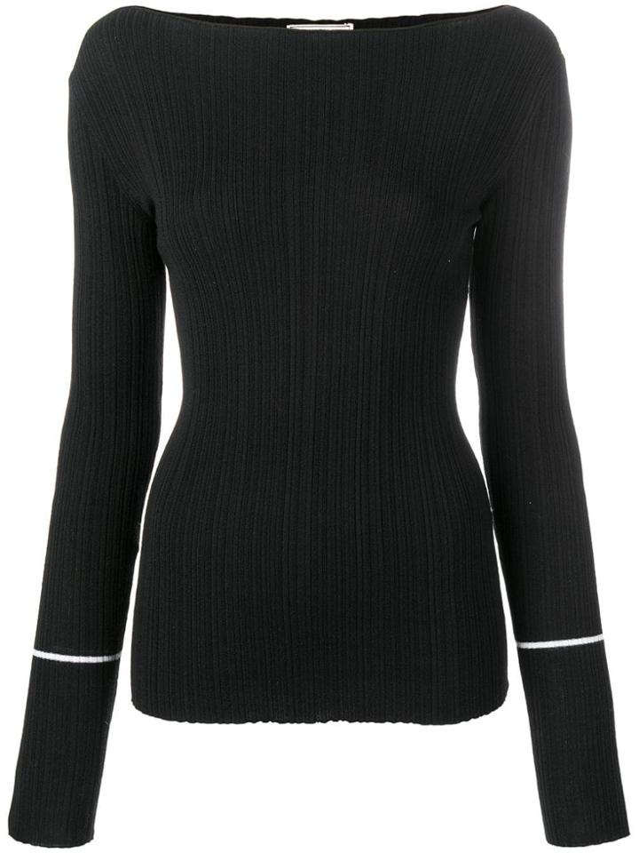 Nina Ricci Slash Neck Jumper - Black