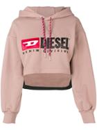 Diesel F-dinie-a Cropped Hoodie - Pink
