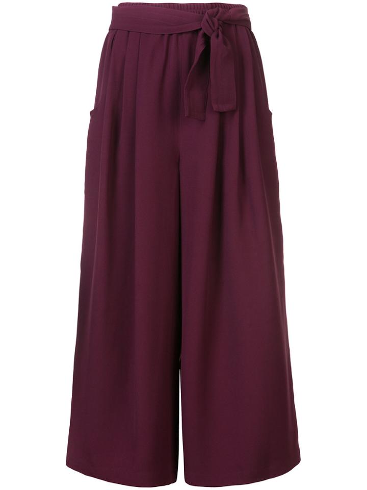 Tome Cropped Palazzo Pants - Pink & Purple