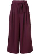 Tome Cropped Palazzo Pants - Pink & Purple