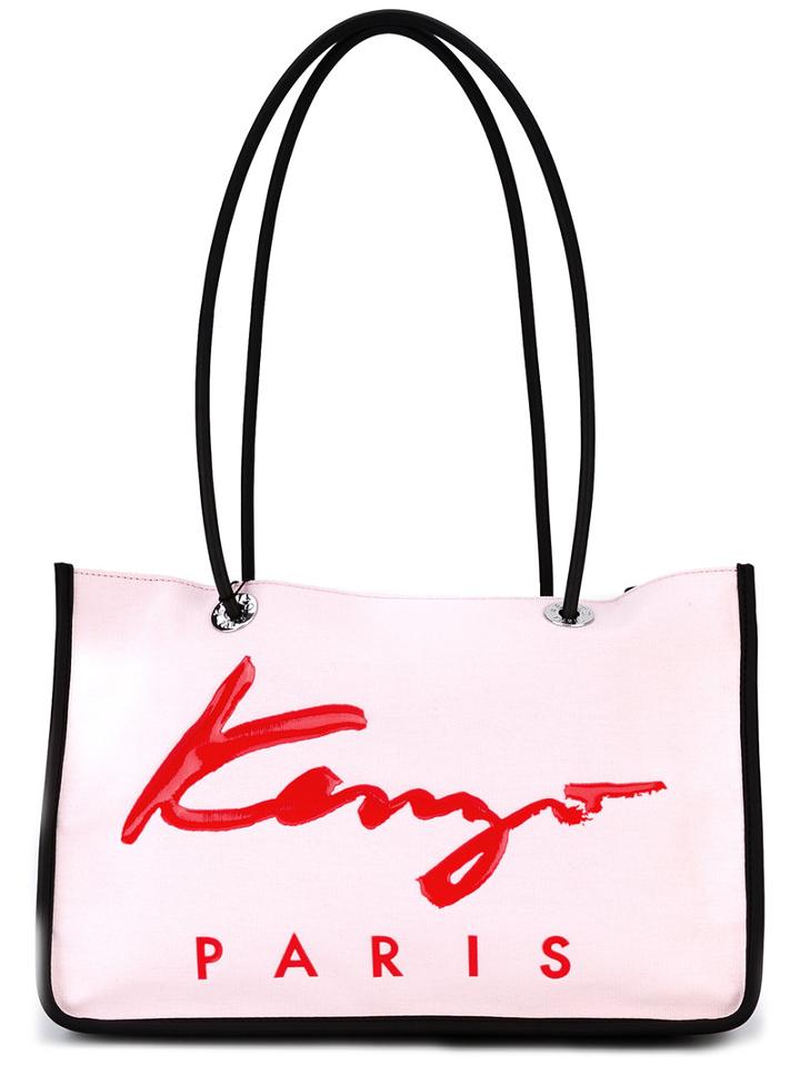Kenzo - Kenzo Signature Tote - Women - Cotton - One Size, Women's, Pink/purple, Cotton
